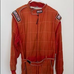 Driving Suit Halloween costume One-Piece 2 Layer nomex Size Large Red Use